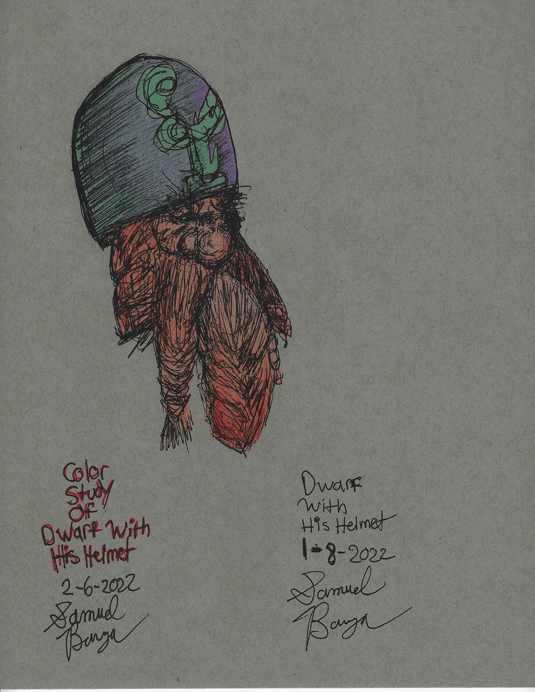 Color Study Of Dwarf With His Helmet (02-06-2022)