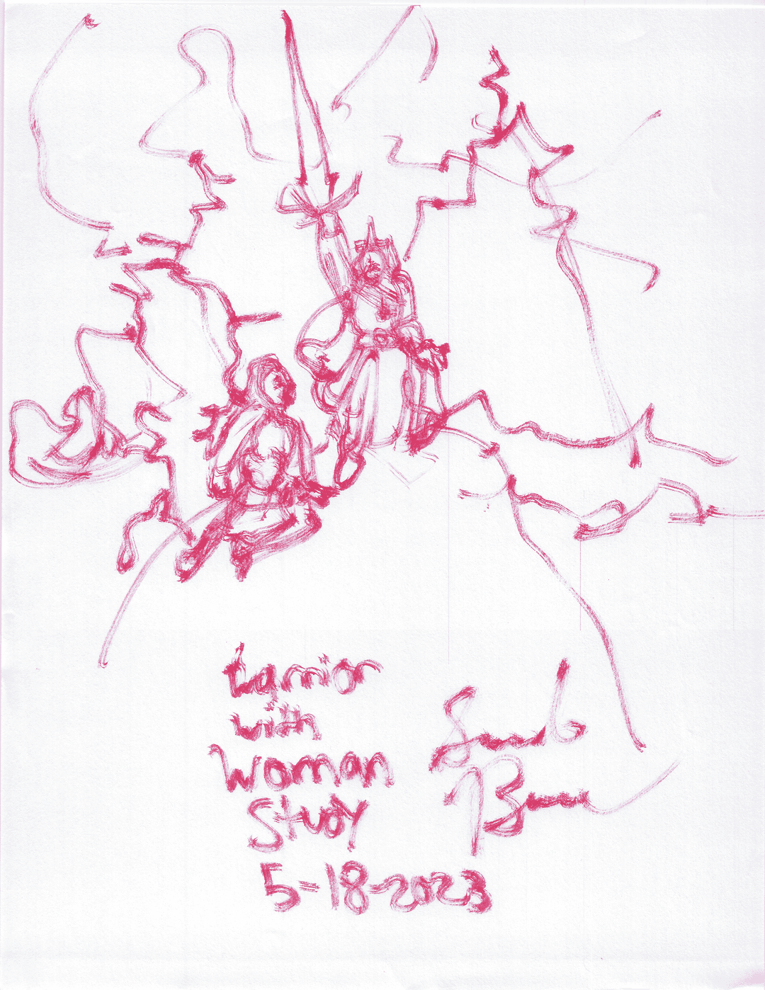 Warrior With Woman Study (05-18-2023)